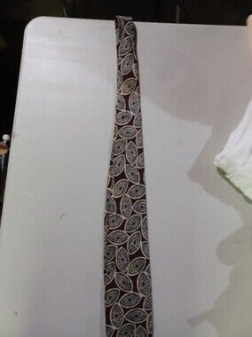 Robert Talbott Silk Tie with Geometric Paisley Medallion Pattern